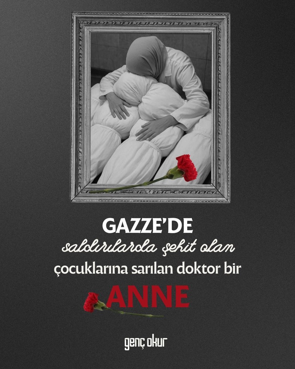 Gazze'de saldırılarda şehit olan çocuklarına son defa sarılan doktor bir anne...