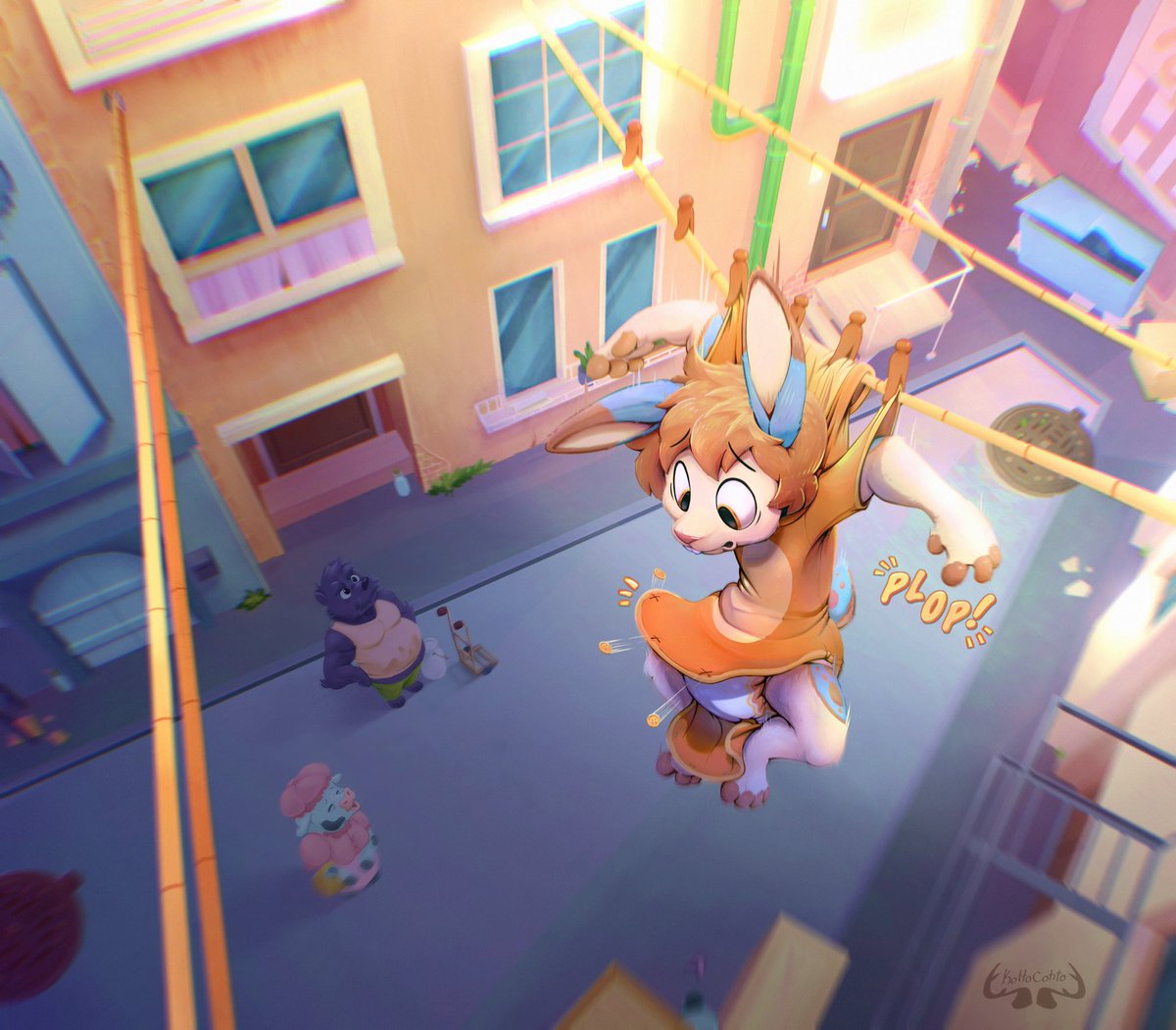 One more accident, and he’s going straight on the drying line for everyone to see. Oops—guess he’s already there~

Poor bun’s buttons couldn’t handle that much load 😳🌧️

✨ Load in 4K✨

Full render commission for
 <a href="/HircinesPet/">Hircines Pet</a> 💕