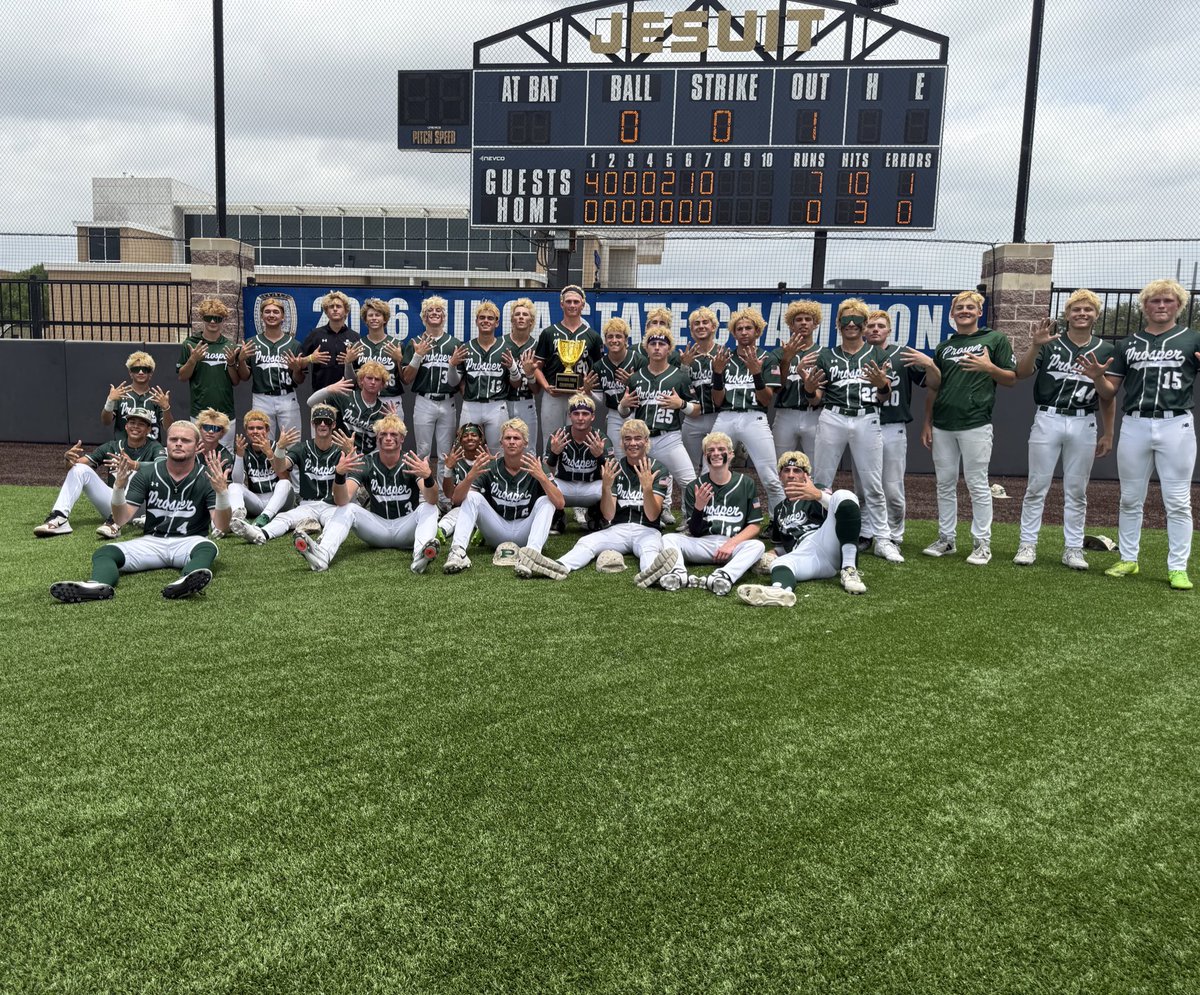Eagles WIN and punch their ticket to the State Semis!! 🦅🏴‍☠️🎟️ Teamwork from top to bottom from athletes and coaches of <a href="/ThePHSBaseball/">Prosper HS Baseball</a> to wrap this series! 
Let’s go get another one! 
#TheShip #THEoverme #family <a href="/Paige_Trujillo_/">Paige Trujillo</a> <a href="/Coach_Moore5/">Tyler Moore</a>