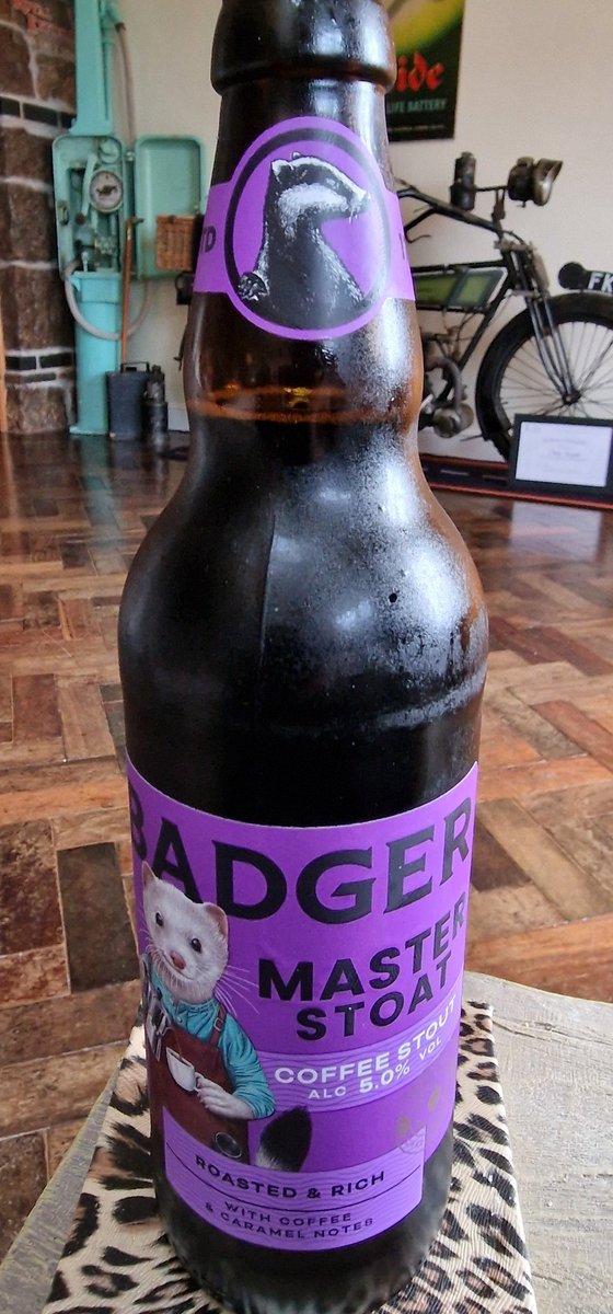 This is a nice beer tonight <a href="/Badgerales/">Badger Beers</a> "master stoat" 5% coffee stout. Cheers everyone! #beer
