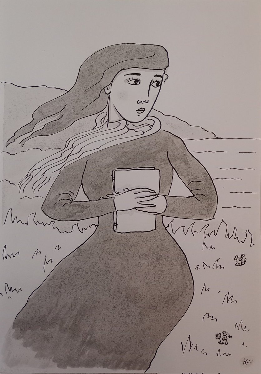 KittyCooperArt's tweet photo. With a Book - ink on paper 
#art #drawing #ink #illustration #beauty #woman #book https://t.co/jw0ux27Tp7