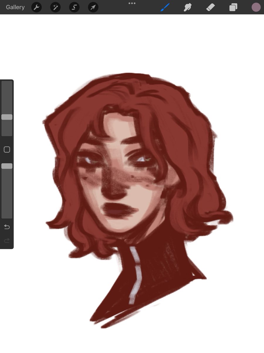 BabsCoffeecup's tweet image. Black widow doodle
