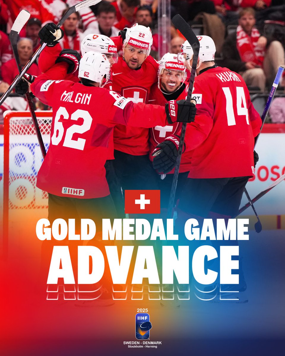🇨🇭 <a href="/SwissIceHockey/">Swiss Ice Hockey</a> is chasing gold! 👊💥 #MensWorlds #IIHF