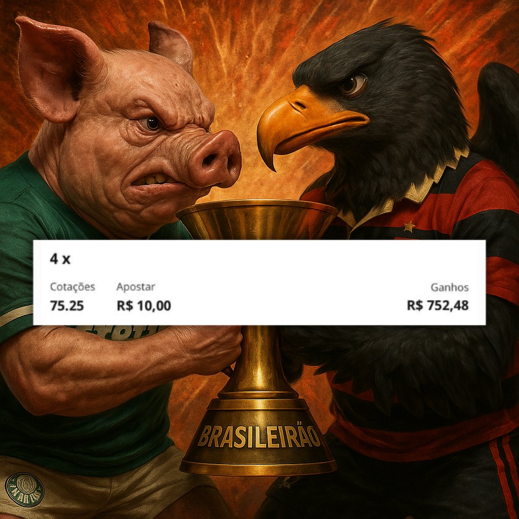 ⚠️ BINGO FECHADO PRA PALMEIRAS X FLAMENGO!

ODDS 75 | R$10 pra R$752

❤️ Solta o LIKE que eu compartilho essa braba.