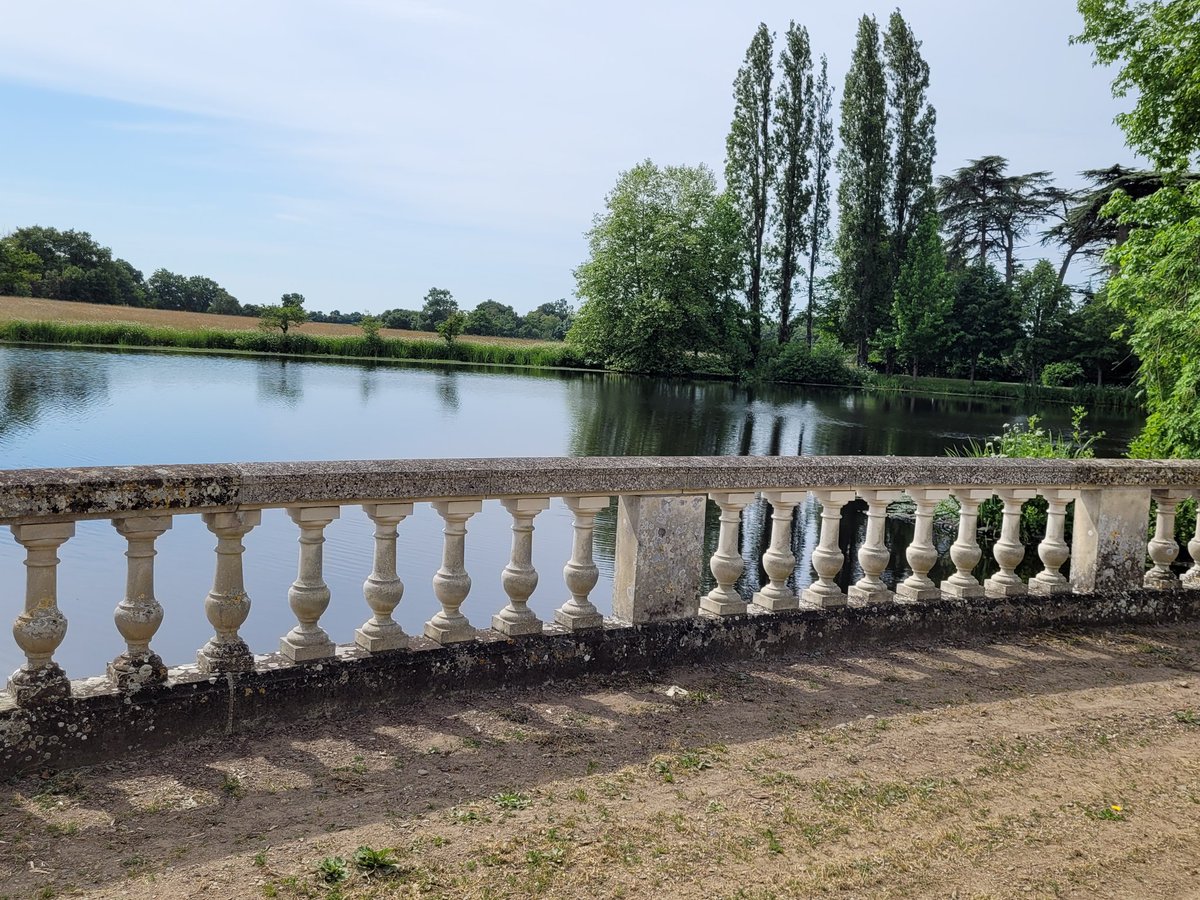 BrigitteUhrmann's tweet photo. Park walk at Château de #Serrant. Not many flowers, but they do use the lake and moat features to great effect. Beautiful and peaceful. https://t.co/v8OvpT8T33