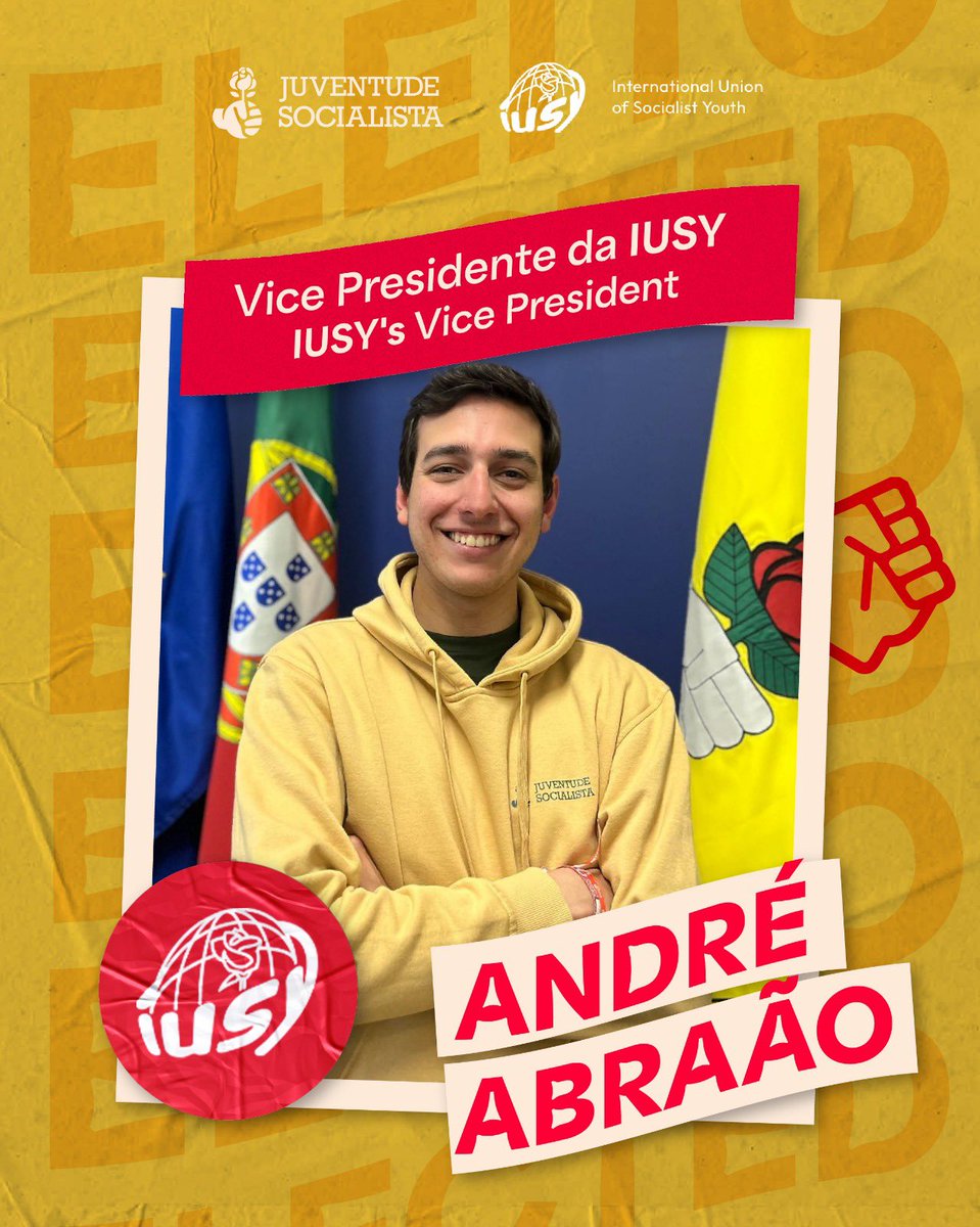 Na semana passada fui eleito Vice-Presidente da União Internacional de Juventudes Socialistas, IUSY, no World Council 2025, que se realizou em Pristina, Kosovo. Obrigado a tod@s pelo apoio e confiança.