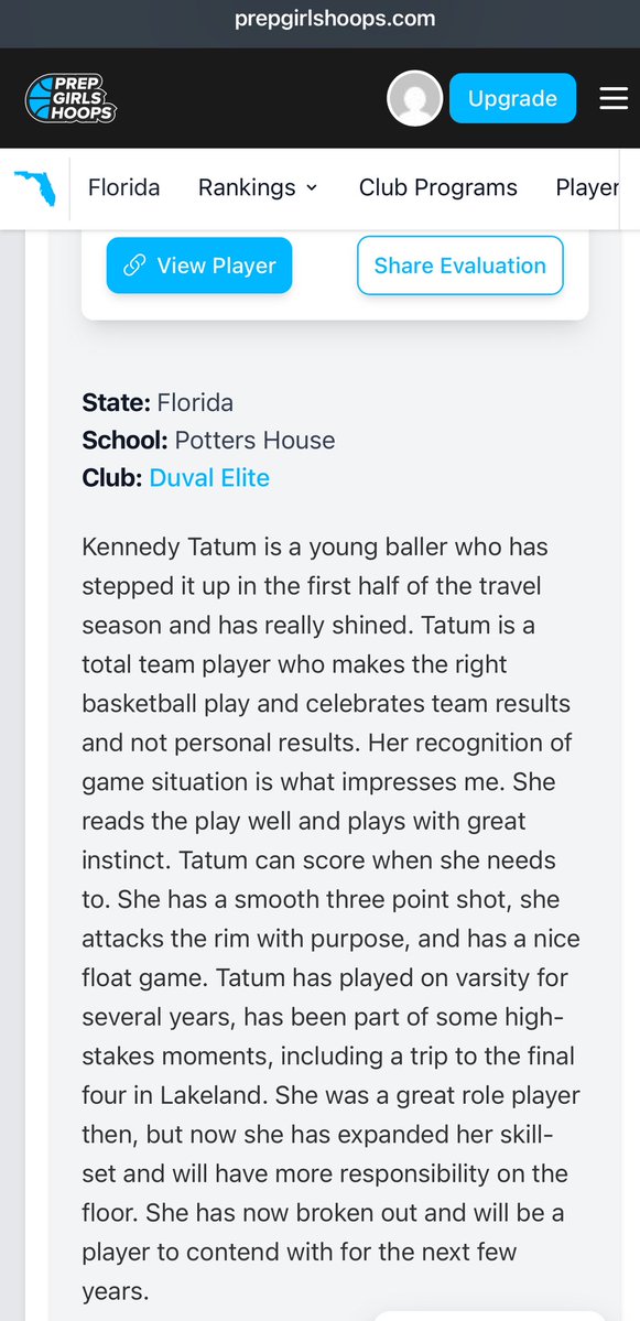 Kennedi Tatum (@ihoopkt) on Twitter photo Thank you for the acknowledgements! <a href="/PGHFlorida/">Prep Girls Hoops Florida</a> <a href="/hunterkeithl/">Keith Catfish Hunter</a>
<a href="/DuvalElite/">DuvalElite</a> <a href="/CoachODuval/">Kayla Oxenrider</a> <a href="/PHCA_Basketball/">The Potter’s House Lions Basketball</a> <a href="/SherrandaR/">Sherranda Reddick, M.S</a> Thank you for the acknowledgements! <a href="/PGHFlorida/">Prep Girls Hoops Florida</a> <a href="/hunterkeithl/">Keith Catfish Hunter</a>
<a href="/DuvalElite/">DuvalElite</a> <a href="/CoachODuval/">Kayla Oxenrider</a> <a href="/PHCA_Basketball/">The Potter’s House Lions Basketball</a> <a href="/SherrandaR/">Sherranda Reddick, M.S</a>