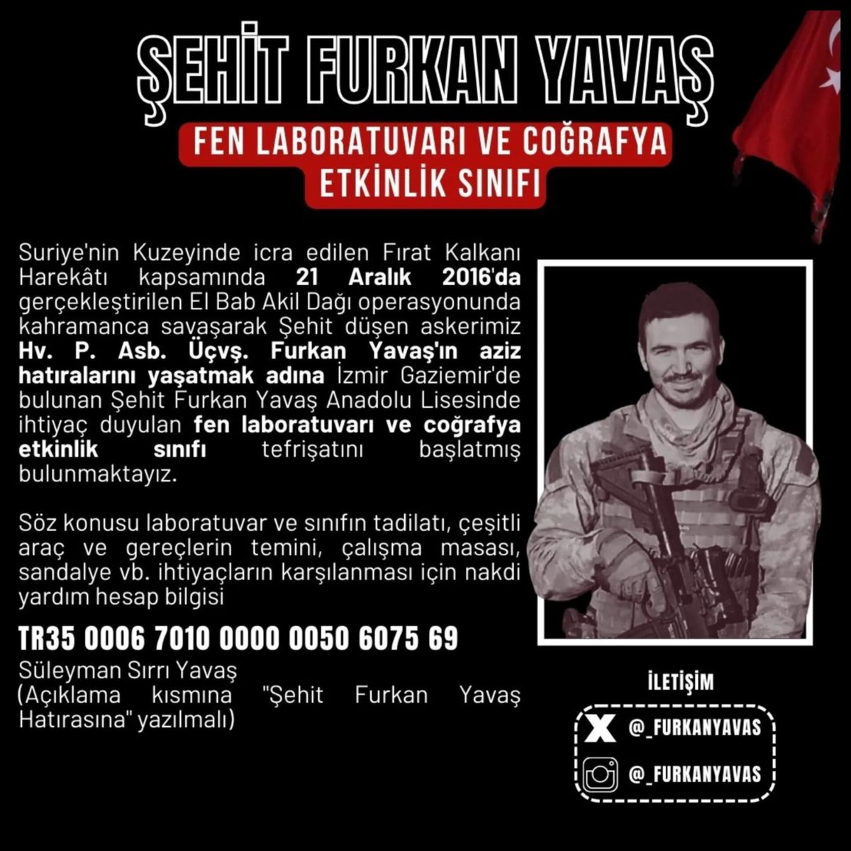 Bir RT bile şehidimizin adını yaşatmak için büyük bir destek!

Paylaşalım, binlere ulaşalım!