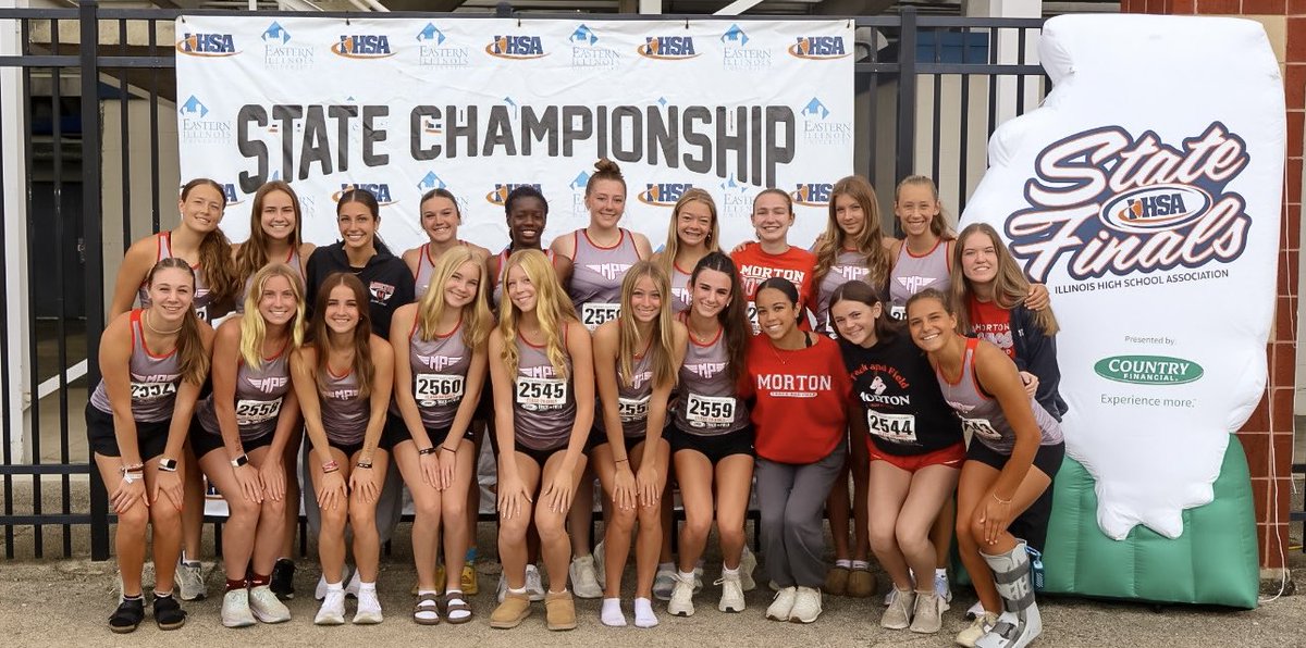 MortonXCTF's tweet photo. Our girls fought thru IHSA state championships, grateful for the challenges this weekend at EIU, not the favored outcome. Top results for the team:  E. Klopfenstein finishes in long jump finals (12th), 400m-Maison (11th), &amp; 4x800 relay (15th). https://t.co/uv3QQFLPDg