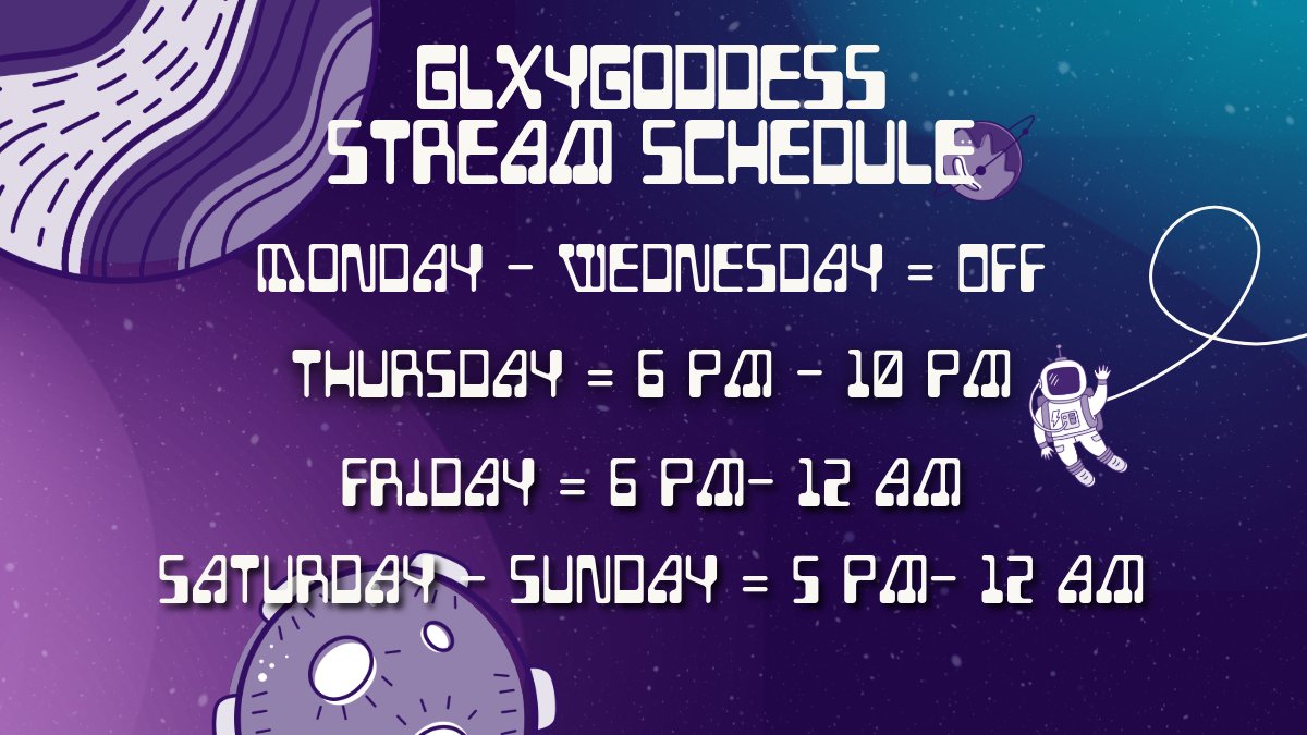 New Perm Schedule! Starting Thursday 5/29! But tonight we coming back for a long stream!! COME THRU!!!!