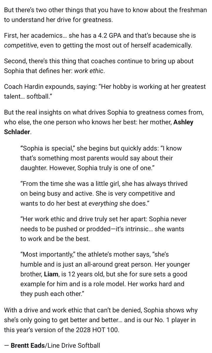 Sophia Schlader 2028 (@sophiaschlader) on Twitter photo #1! Let’s Go!!!
Thank you so much <a href="/LineDsoftball/">Line Drive Media</a> for ranking me #1 on your Hot 100 list for the class of 2028. A huge thank you to all of my coaches, teammates, friends, family and everyone who supports and pushes me to be my best. Time to keep working!!!
<a href="/14u_Bandits/">Beverly Bandits 14u Premier</a> #1! Let’s Go!!!
Thank you so much <a href="/LineDsoftball/">Line Drive Media</a> for ranking me #1 on your Hot 100 list for the class of 2028. A huge thank you to all of my coaches, teammates, friends, family and everyone who supports and pushes me to be my best. Time to keep working!!!
<a href="/14u_Bandits/">Beverly Bandits 14u Premier</a>