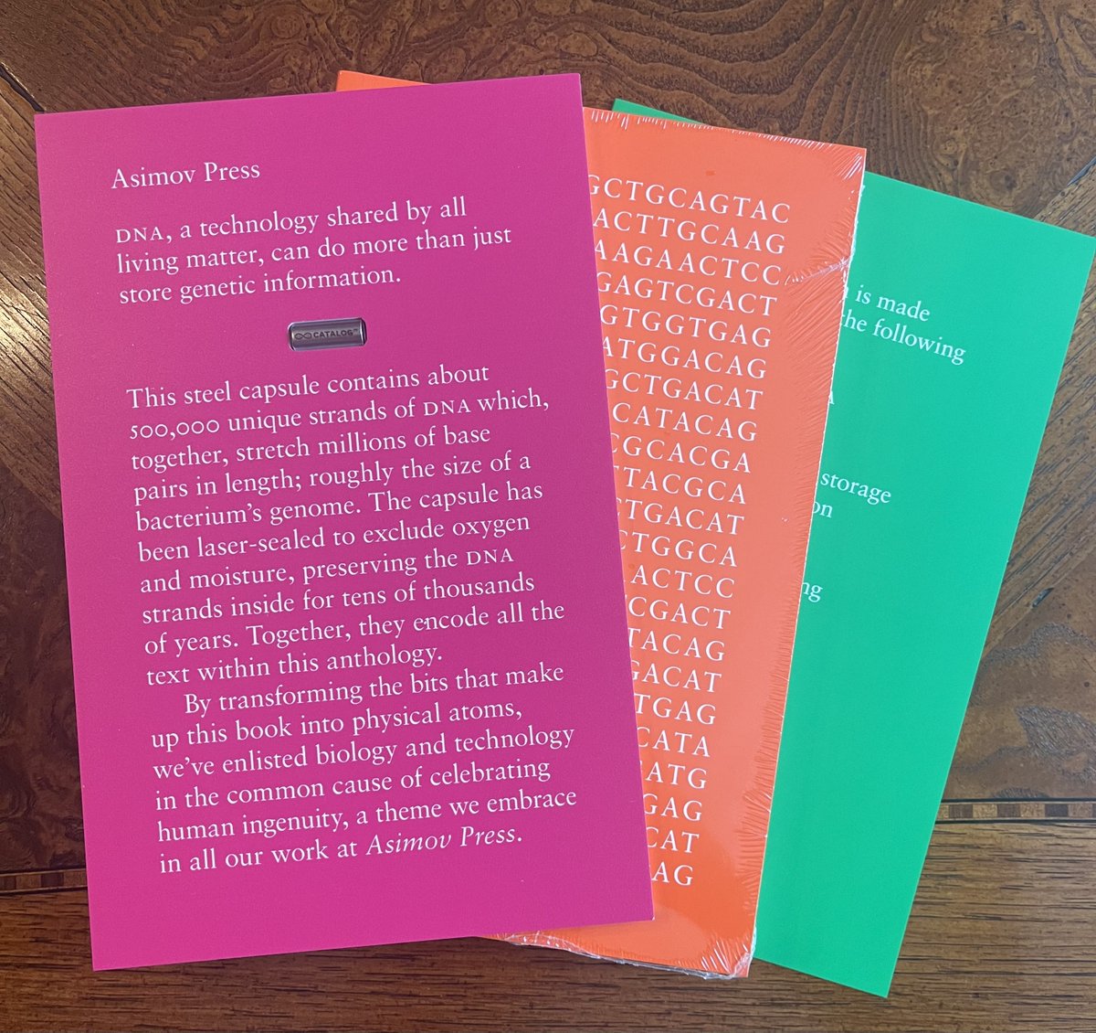 Niko McCarty 🧫 (@nikomccarty) on Twitter photo I'm offering free copies of the <a href="/AsimovPress/">Asimov Press</a> book to iGEM students, or college students enrolled in biotechnology courses, in the U.S.
If you'd like copies for your team/class, DM me. I'll send out 1 book per student & 1 DNA capsule per shipment. While (limited) supplies last. I'm offering free copies of the <a href="/AsimovPress/">Asimov Press</a> book to iGEM students, or college students enrolled in biotechnology courses, in the U.S.
If you'd like copies for your team/class, DM me. I'll send out 1 book per student & 1 DNA capsule per shipment. While (limited) supplies last.