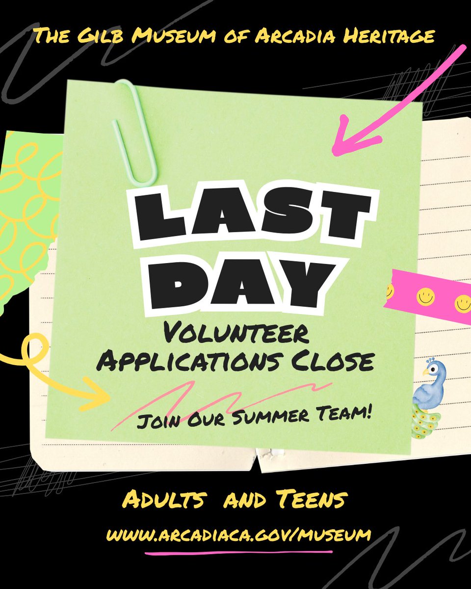 GilbMuseum's tweet photo. 🎉 LAST DAY to apply!
Want to make history this summer? 📚 Join the Gilb Museum volunteer team—open to teens and adults!

📅 Applications close today, so don’t miss out!
👉 Apply now: https://t.co/Wb4wj7ciYI
LINK in BIO! https://t.co/Juj6PPnOTv