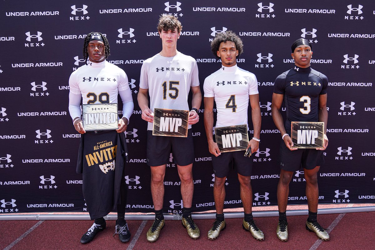 Billy Tucker (@theucreport) on Twitter photo The final wave of award winners from UA Next Camp in New Jersey #UANext
Future 50 invite <a href="/XavierSabb/">Xavier Sabb</a>
QB MVP <a href="/KeeganCroucher/">Keegan Croucher</a>
WR MVP <a href="/sebastian_lora2/">Sebastian.Lora2</a>
DB MVP <a href="/PhoenixEvans__/">Phoenix Evans</a>
Job well done 👏 The final wave of award winners from UA Next Camp in New Jersey #UANext
Future 50 invite <a href="/XavierSabb/">Xavier Sabb</a>
QB MVP <a href="/KeeganCroucher/">Keegan Croucher</a>
WR MVP <a href="/sebastian_lora2/">Sebastian.Lora2</a>
DB MVP <a href="/PhoenixEvans__/">Phoenix Evans</a>
Job well done 👏