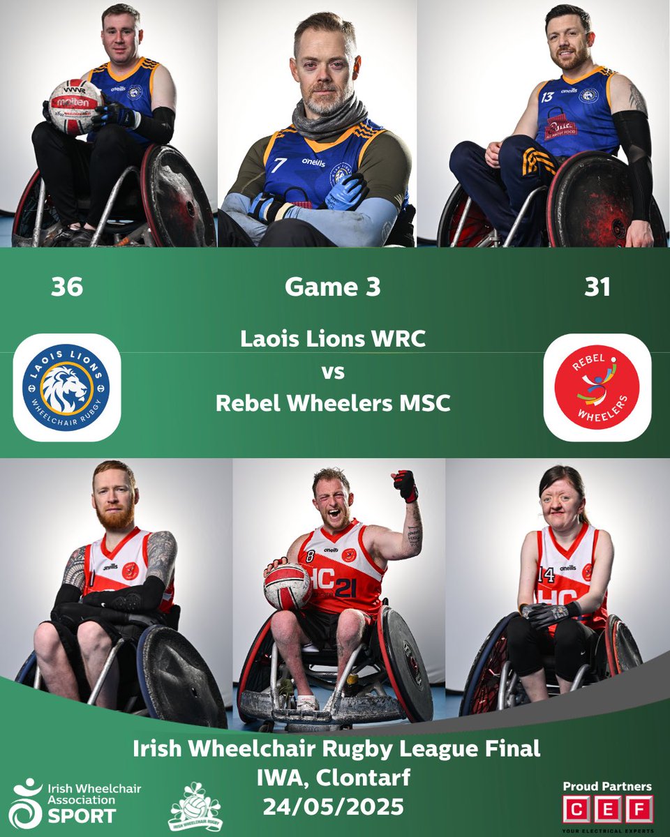 Your 2024/25 Irish Wheelchair Rugby League Champions 🏆Leinster WRC🏆

A fantastic season from the Lions ending with a tense contest against <a href="/RebelWheelers/">Rebel Wheelers Multi-Sport Club</a> where they came out on top 36-31