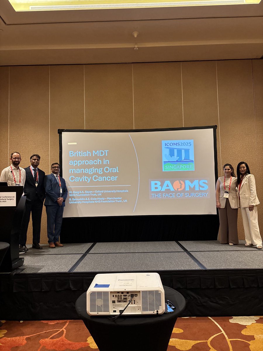 Fantastic interactive session on British MDT approach to oral cancer ⁦⁦<a href="/IAOMS/">IAOMS</a>⁩  with Montey Garg (Oxford)
Zachary Cole-Healy (Manchester)
Sajid Sainuddin (Manchester)
Anna Sayan (Oxford) ⁦<a href="/BAOMSOfficial/">BAOMS</a>⁩

#OralCancer