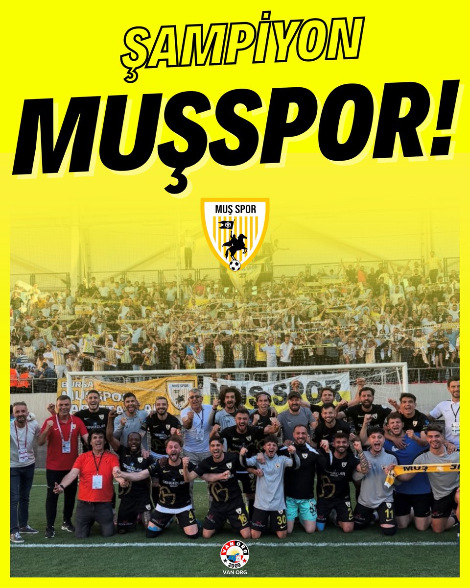 ŞAMPİYON #MUŞSPOR! 🏆💛🤍