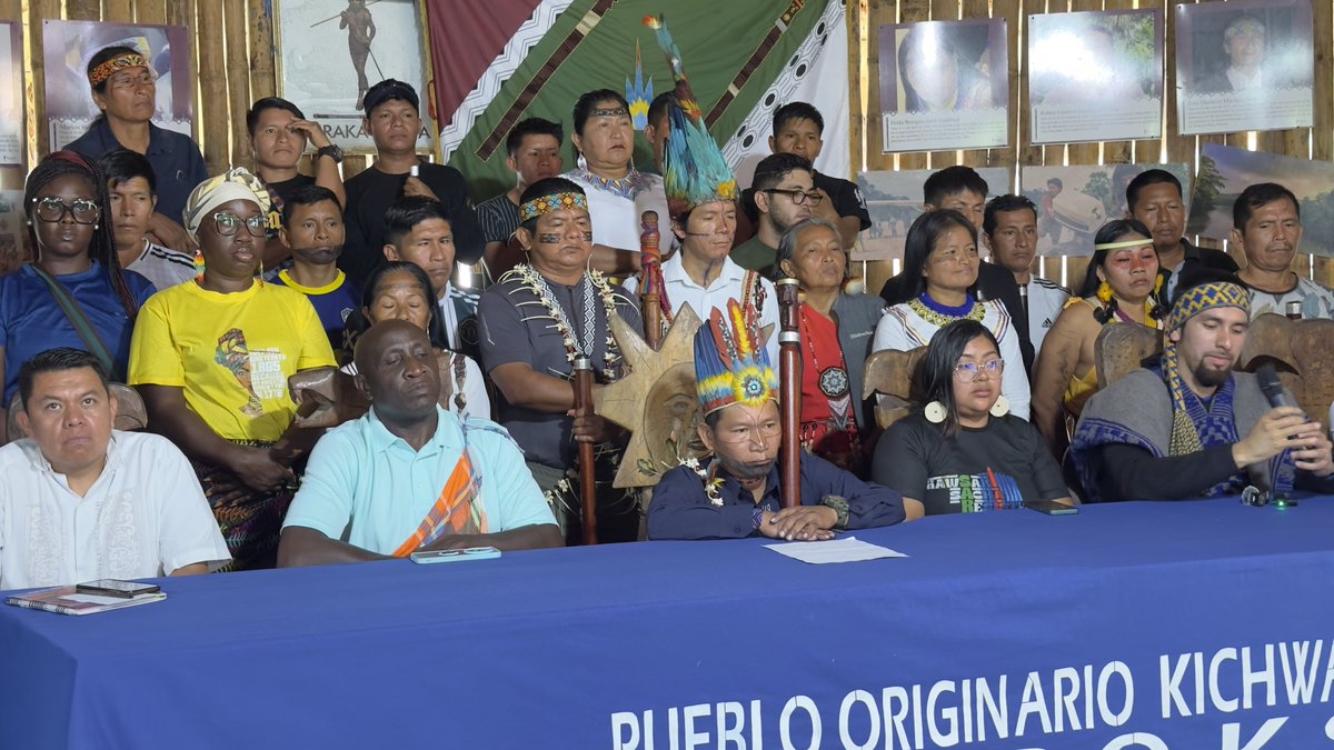 Sarayaku_Libre's tweet photo. Nosotros, los Pueblos y Naciones Originarias que hemos existido antes de la invasión colonial y la conformación delas “repúblicas”, es la voz de los Pueblos. https://t.co/xUrjGXZgLr