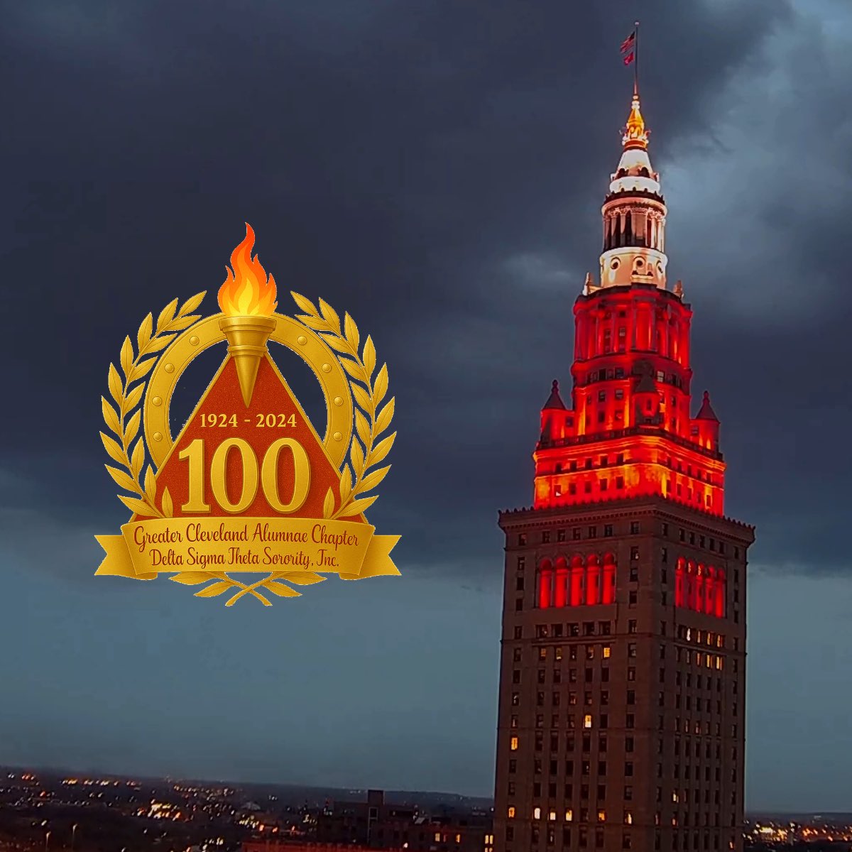 RED, WHITE | In honor of the Greater Cleveland Alumnae Chapter of Delta Sigma Theta Sorority Incorporated, which is celebrating a century of Scholarship, Service, Sisterhood, and Social Action!