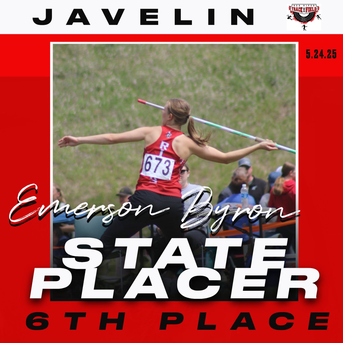 rrgirlsxctf (@rrgirlsxctf) on Twitter photo NDHSAA STATE TRACK AND FIELD- Day 3 State Placer for the Riders. <a href="/RRHSactivities/">Red River High School Activities</a> <a href="/GFThrowers/">GF Throwers</a>
🟥 Emerson Byron in the Javelin places 6th with a throw of 118-01. #SaddleUp NDHSAA STATE TRACK AND FIELD- Day 3 State Placer for the Riders. <a href="/RRHSactivities/">Red River High School Activities</a> <a href="/GFThrowers/">GF Throwers</a>
🟥 Emerson Byron in the Javelin places 6th with a throw of 118-01. #SaddleUp