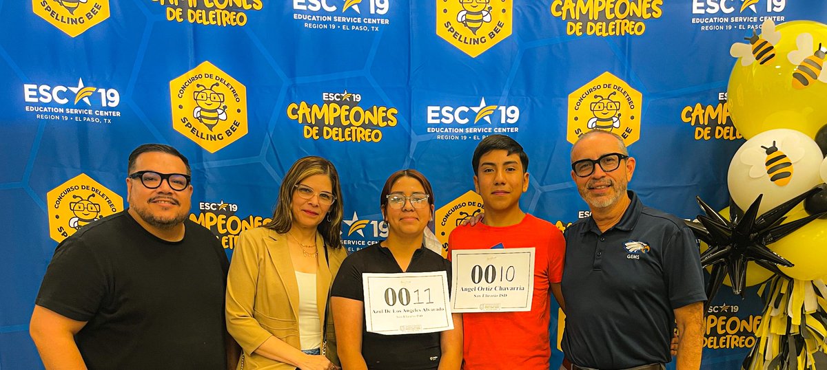 Josué Palomino (@mrjosuepalomino) on Twitter photo Great news! Azul placed Top 5 at the Regional Spanish Spelling Bee and is heading to State!
Thank you, Azul and Angel, their parents, Ms. Castorena, Mr. Salcido, and our San Elizario Family for your amazing support.
¡Felicidades y vamos, San Eli! <a href="/SanElizarioISD/">San Elizario ISD</a> #manoamano Great news! Azul placed Top 5 at the Regional Spanish Spelling Bee and is heading to State!
Thank you, Azul and Angel, their parents, Ms. Castorena, Mr. Salcido, and our San Elizario Family for your amazing support.
¡Felicidades y vamos, San Eli! <a href="/SanElizarioISD/">San Elizario ISD</a> #manoamano