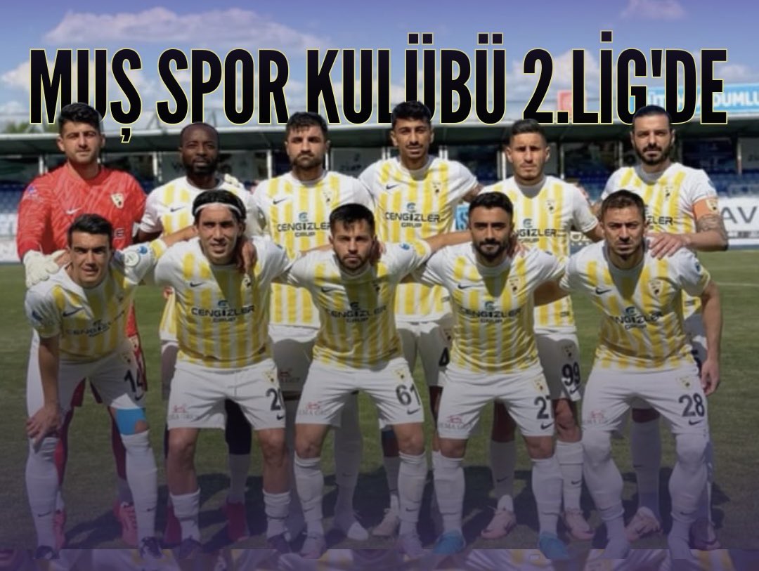 3.lig Play-off maçlarını kazanarak 2.lige yükselen Muş sporu tebrik ediyor, 2.Ligde başarılar diliyorum.

#şampiyonmuşspor #Muş #Muşspor