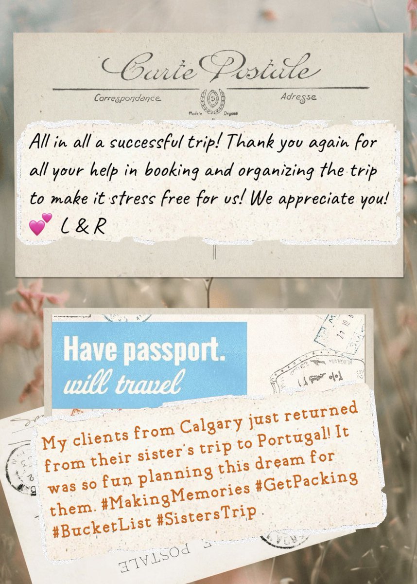 Victoria59L's tweet photo. A happy day😎
There’s nothing better than a client who takes time to say thank you‼️
Thinking of a trip ~ I’d be happy to help you put together that perfect trip✈️
Just message me and we’ll get started #WhyWait #GetPacking https://t.co/98Dxw1c7Ig