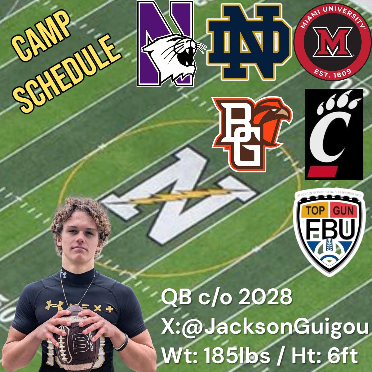 Where you'll find me this summer.
<a href="/CoachRulli/">Ben Rulli</a> <a href="/FootballMidwest/">Midwest Elite Football</a> <a href="/QbQorral/">QB Qorral LLC</a> <a href="/Jordan_kitna3/">Jordan Kitna</a> <a href="/Elite11/">Elite11</a> <a href="/QBHitList/">QBHitList.com</a> <a href="/CoachLujan/">Zach Lujan</a> <a href="/CoachTPart/">Travis Partridge</a> <a href="/CoachPeteThomas/">Pete Thomas</a>
<a href="/Coachbg_qb/">Brad Glenn</a> <a href="/GinoGuidugli/">Coach Gino Guidugli</a> <a href="/Marcus_Freeman1/">Marcus Freeman</a>  <a href="/CoachWelshMiami/">Patrick Welsh</a> <a href="/A_Ragland14/">Gus Ragland</a> <a href="/CoachOrts/">Mike Orts</a> <a href="/CamdenDietz/">Camden  Dietz</a> <a href="/VanFalcon1/">Van Wright</a> <a href="/CoachShanefelt/">Chris Shanefelt</a>