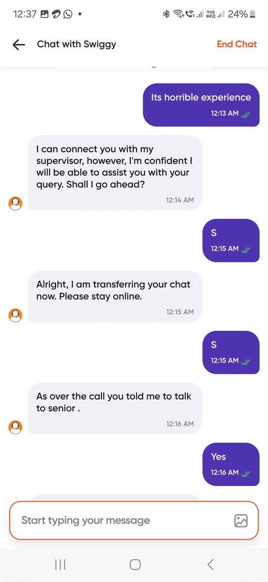 Raa2408's tweet photo. @Swiggy @SwiggyCares 2 hous to deliver the order and swiggy won't bother. @nch1915 @jagograhakjago  Full audio recording too I have... https://t.co/Qg6dWgg9gE