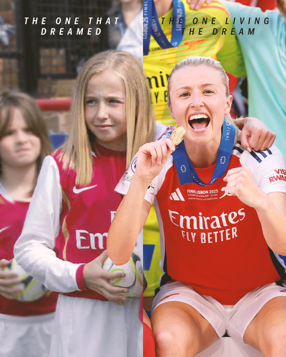 Barclays Women's Super League (@barclayswsl) on Twitter photo 2007: Walks out as a mascot with the <a href="/ArsenalWFC/">Arsenal Women</a> team in their last European Final.
2025: Helps guide the Gunners to <a href="/UWCL/">UEFA Womenβs Champions League</a> glory.
<a href="/leahcwilliamson/">Leah Williamson</a> is living out her childhood dreams β¨ 2007: Walks out as a mascot with the <a href="/ArsenalWFC/">Arsenal Women</a> team in their last European Final.
2025: Helps guide the Gunners to <a href="/UWCL/">UEFA Womenβs Champions League</a> glory.
<a href="/leahcwilliamson/">Leah Williamson</a> is living out her childhood dreams β¨