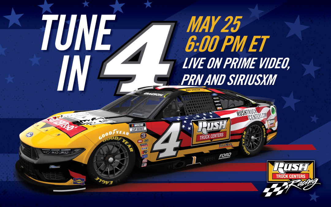 Rush Truck Centers (@rushtruckcenter) on Twitter photo Racing in remembrance. 🇺🇸
Tune in Sunday to cheer on <a href="/NoahGragson/">Noah Gragson</a> as he pilots the No. 4 Rush Truck Centers Ford Mustang in the Coca-Cola 600.
<a href="/Team_FRM/">Front Row Motorsports</a> <a href="/CLTMotorSpdwy/">Charlotte Motor Speedway</a> #NASCAR Racing in remembrance. 🇺🇸
Tune in Sunday to cheer on <a href="/NoahGragson/">Noah Gragson</a> as he pilots the No. 4 Rush Truck Centers Ford Mustang in the Coca-Cola 600.
<a href="/Team_FRM/">Front Row Motorsports</a> <a href="/CLTMotorSpdwy/">Charlotte Motor Speedway</a> #NASCAR