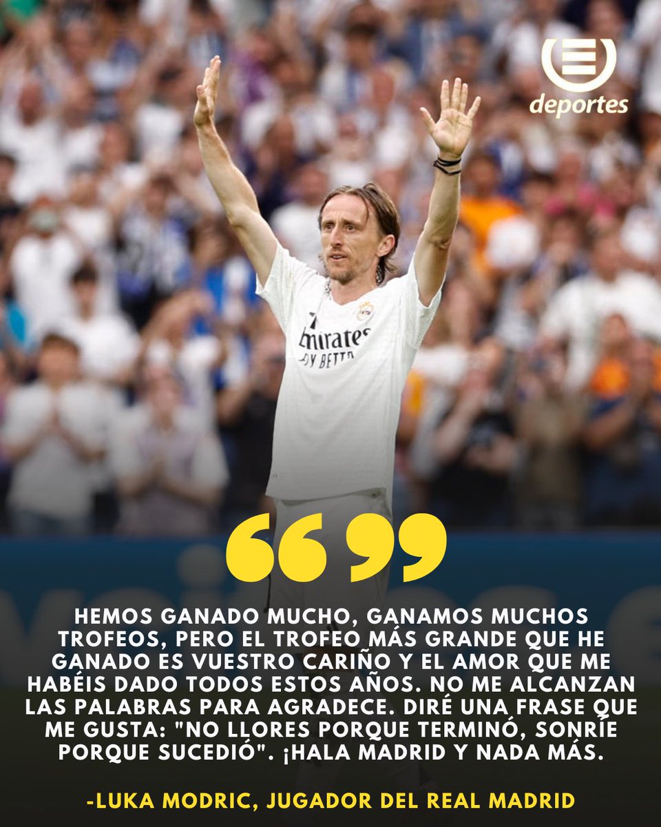 EUDeportes's tweet photo. #LaLiga | Las declaraciones de Luka Modric y Carlo Ancelotti, tras su último partido en el Estadio Santiago Bernabéu.

➡️ https://t.co/2Qo0fErGYK https://t.co/dz4lbUlfgE