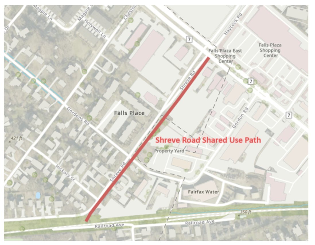 Big wins for bike/ped safety near Route 7 are on the table! Join FABB at the public meeting on May 29 to support the Shreve Rd Shared Use Path &amp; Haycock Rd intersection improvements in Falls Church. Details here: wp.me/pavEZK-1yO