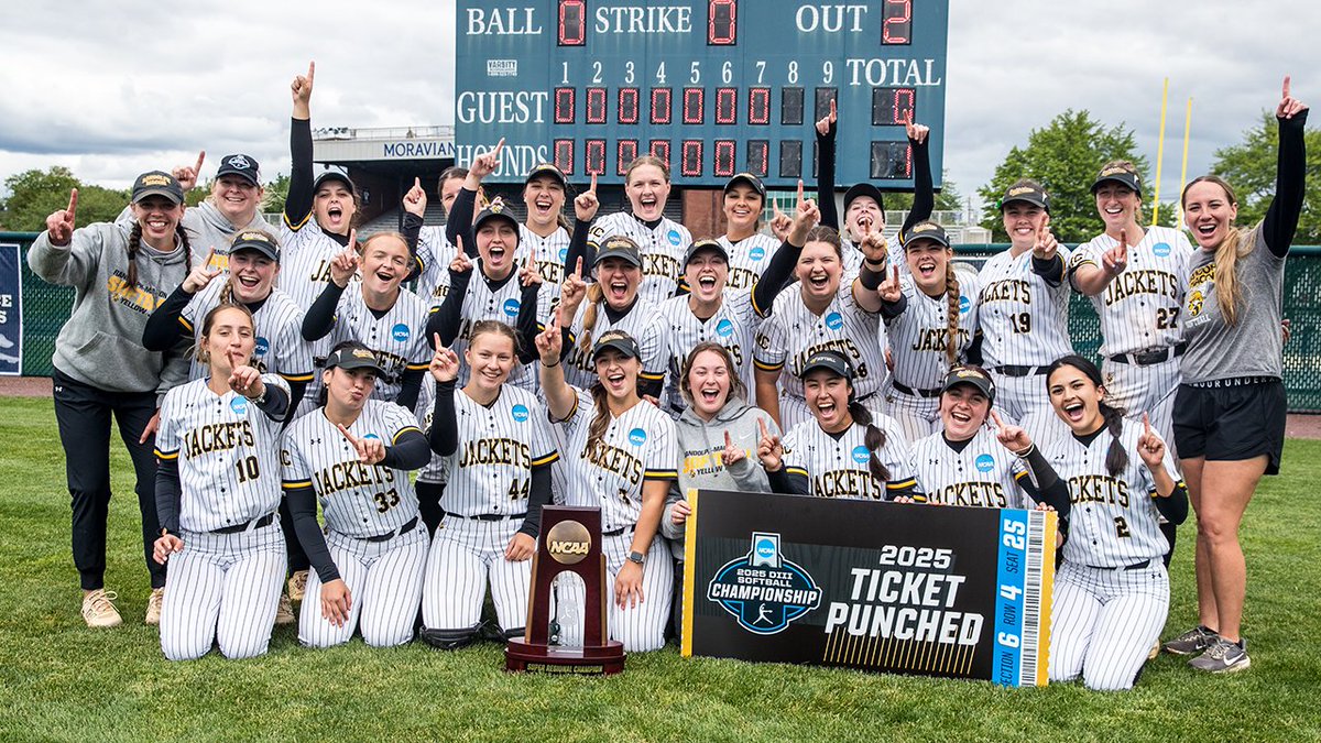 ODAC (@odacathletics) on Twitter photo <a href="/RMCathletics/">Randolph-Macon College Athletics</a> joins <a href="/vwu_marlins/">Virginia Wesleyan Athletics</a> among the final 8 teams headed to the championship round of the <a href="/NCAADIII/">NCAA Division III</a> SBALL Championship at IWU's Inspiration Field in Bloomington, Ill. #ODAC PiOY Gracie Ellis 1-hit Moravian in the clinching win #d3sb odaconline.com/news/2025/5/24β¦ <a href="/RMCathletics/">Randolph-Macon College Athletics</a> joins <a href="/vwu_marlins/">Virginia Wesleyan Athletics</a> among the final 8 teams headed to the championship round of the <a href="/NCAADIII/">NCAA Division III</a> SBALL Championship at IWU's Inspiration Field in Bloomington, Ill. #ODAC PiOY Gracie Ellis 1-hit Moravian in the clinching win #d3sb odaconline.com/news/2025/5/24β¦