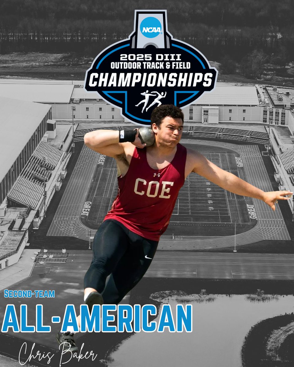 American Rivers Conference (A-R-C) (@amerriversconf) on Twitter photo M🏃: Second-Team All-American
Chris Baker, <a href="/CoeAthletics/">Coe Athletics</a>
13th place in the hammer throw with a mark of 58.20m
#rollriversTF M🏃: Second-Team All-American
Chris Baker, <a href="/CoeAthletics/">Coe Athletics</a>
13th place in the hammer throw with a mark of 58.20m
#rollriversTF