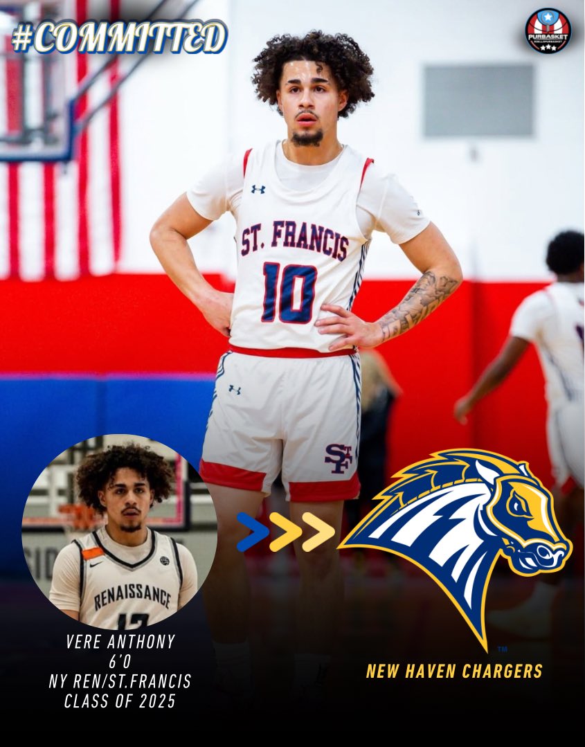 PURBASKET (@purbasket1) on Twitter photo ✍️#COMMITTED VERE ANTHONY (6’0-PG-clase 2025) de St. Francis HS y NY RENS en EYBL, firma con la universidad de New Haven Chargers, que en el 2025-26 estarán haciendo la transición de D2 a D1 de la NCAA para la conferencia de la NEC.
☑️ <a href="/10wrld_/">Vere “TEN” Anthony</a> <a href="/stfp_athletics/">St. Francis Prep Athletics</a> ✍️#COMMITTED VERE ANTHONY (6’0-PG-clase 2025) de St. Francis HS y NY RENS en EYBL, firma con la universidad de New Haven Chargers, que en el 2025-26 estarán haciendo la transición de D2 a D1 de la NCAA para la conferencia de la NEC.
☑️ <a href="/10wrld_/">Vere “TEN” Anthony</a> <a href="/stfp_athletics/">St. Francis Prep Athletics</a>