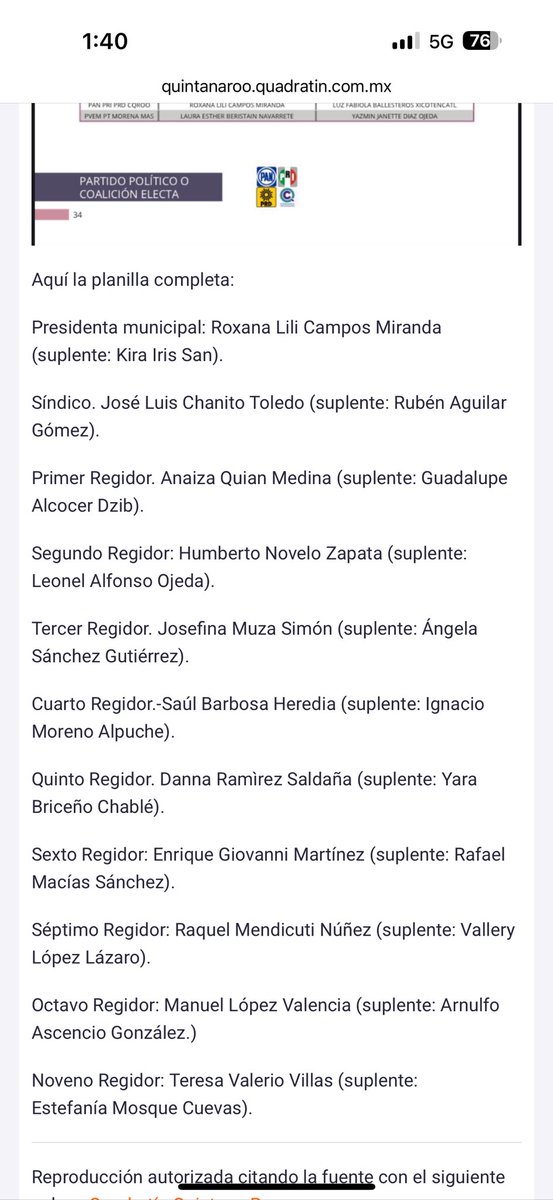 Eso es falso, <a href="/vampipe/">vampipe ⍨</a>: no es regidor de Movimiento Ciudadano. 

En 2024, fue postulado en la planilla del PRIAN como síndico. Es funcionario público de esa coalición. 

Saludos.