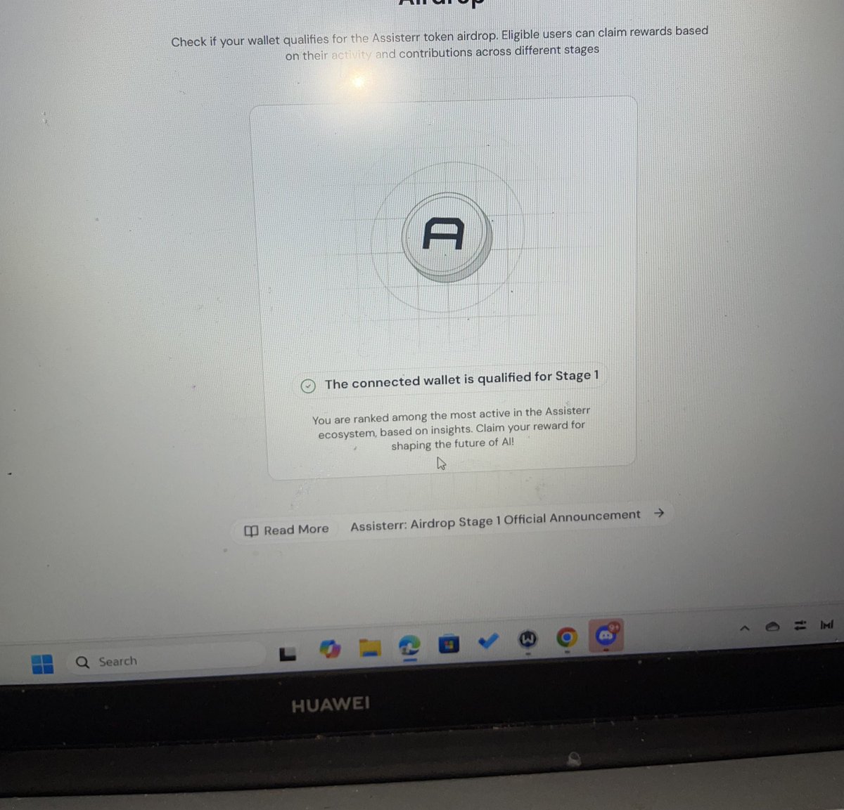Just checked my eligibility for <a href="/assisterr/">assisterr</a> turns out I’m good to go! LFG!

Check yours via build.assisterr.ai/airdrop

What do you think the price would be??