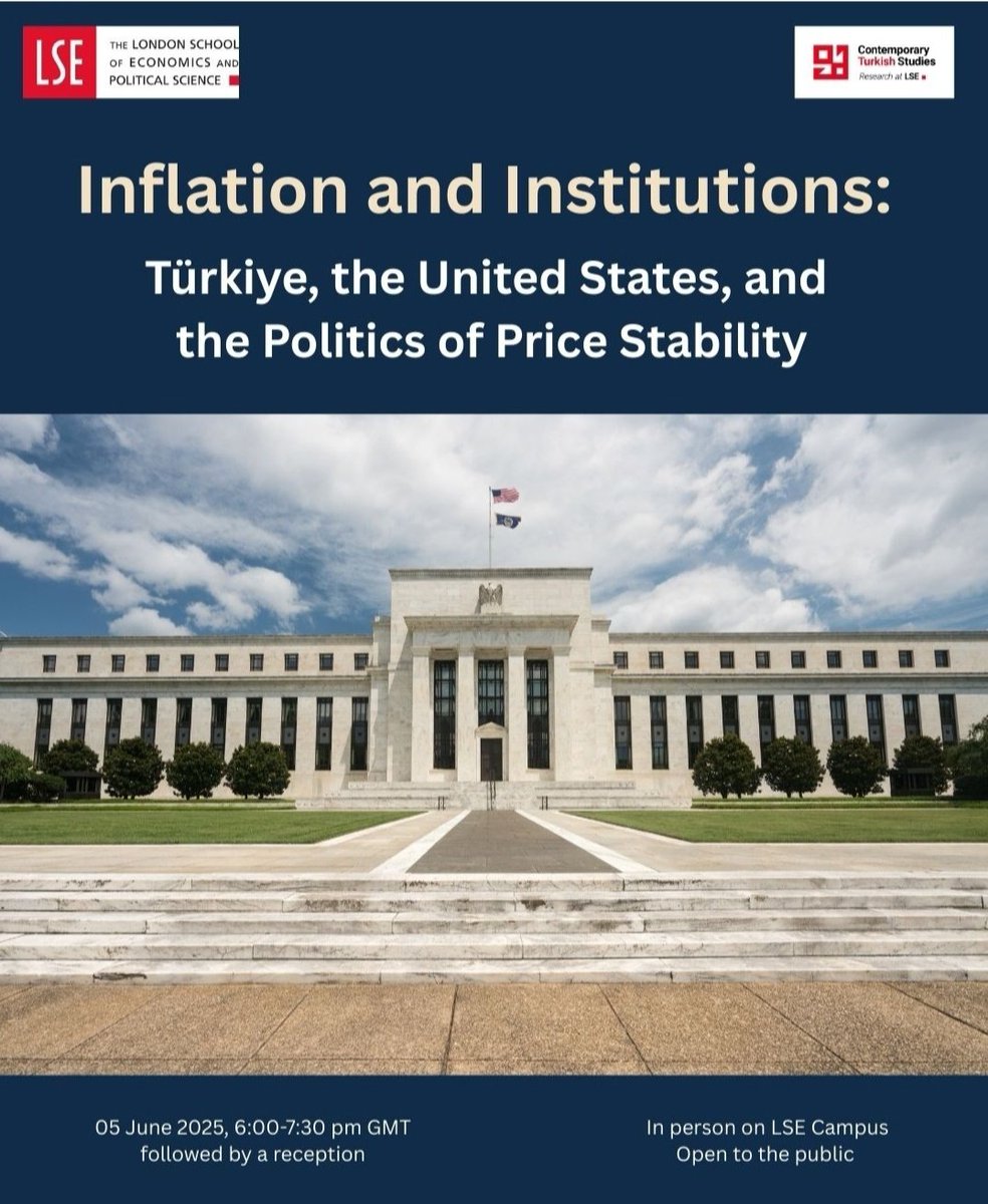 Yaprak Gürsoy (@ygursoy) on Twitter photo 📆Thursday, 5 June
🕕18:00
📢 Lecture by <a href="/SelvaDemiralp/">Selva Demiralp</a>
🍷 followed by a drinks reception
🎟Don't forget to register via our website: lse.ac.uk/contemporary-t…
<a href="/LSEEI/">LSE European Institute</a> <a href="/_OrkunSaka/">Orkun Saka</a> #LSETürkiye 📆Thursday, 5 June
🕕18:00
📢 Lecture by <a href="/SelvaDemiralp/">Selva Demiralp</a>
🍷 followed by a drinks reception
🎟Don't forget to register via our website: lse.ac.uk/contemporary-t…
<a href="/LSEEI/">LSE European Institute</a> <a href="/_OrkunSaka/">Orkun Saka</a> #LSETürkiye