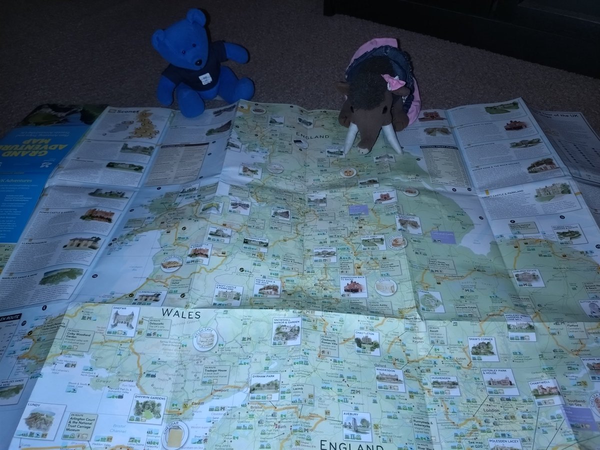 We're having a bit of a quiet weekend, so Blueberry Bear and I pulled out our <a href="/nationaltrust/">National Trust</a> Adventure Map to start planning more adventures! There's sooo many places we still haven't been. Where should we go next? #smallbearadventures