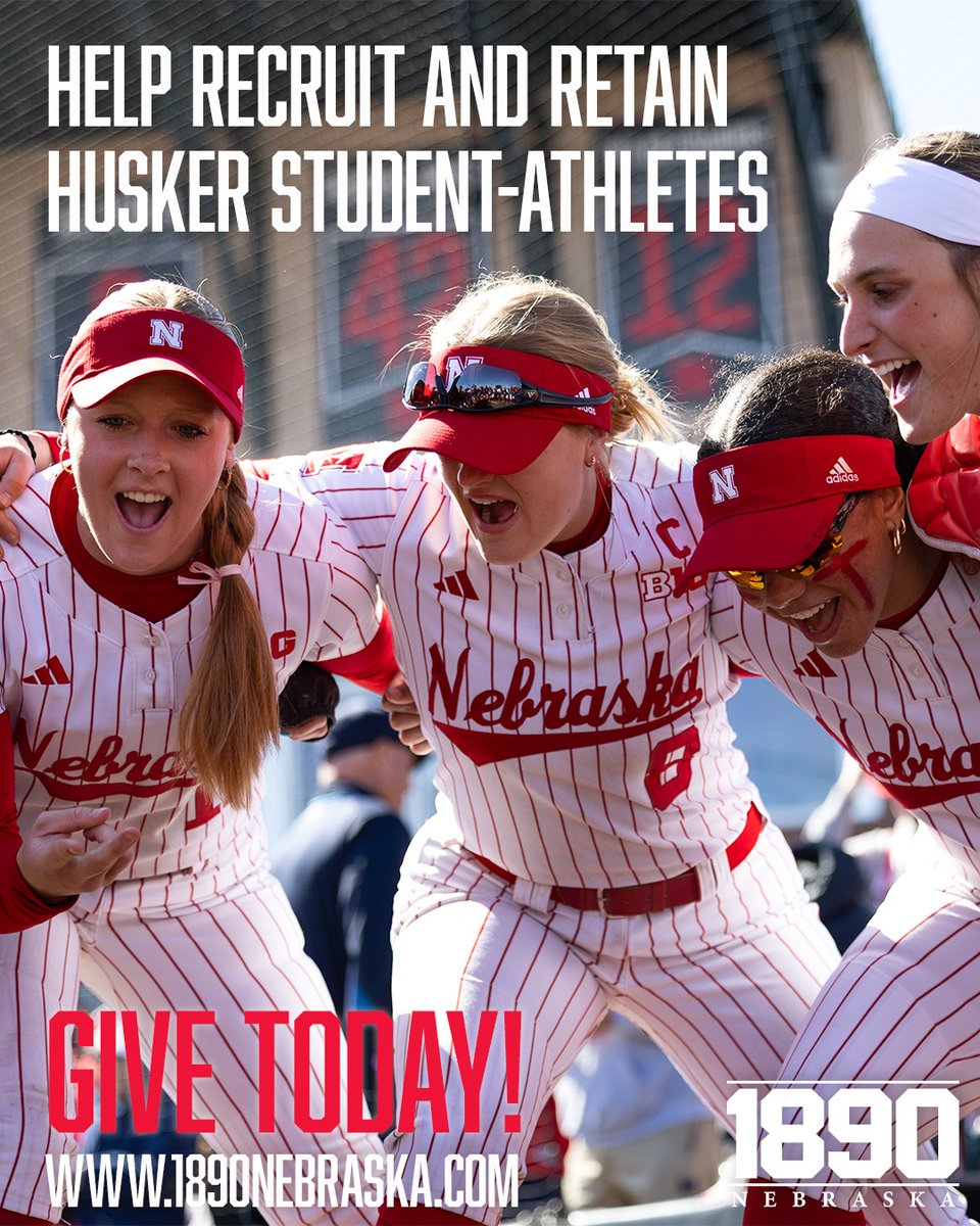 1890 Nebraska (@1890nebraska) on Twitter photo GAME ✌️ ALL IN. 🔥🥎
The fight’s not over — it’s just heating up.
Back your Huskers as they leave it all on the field today.
📺 Watch. Cheer. Believe.
❤️ Support these athletes through NIL.
🔗 1890Nebraska.com
📲 Text NEBNIL to 801801
#GBR | <a href="/HuskerSoftball/">Nebraska Softball</a> GAME ✌️ ALL IN. 🔥🥎
The fight’s not over — it’s just heating up.
Back your Huskers as they leave it all on the field today.
📺 Watch. Cheer. Believe.
❤️ Support these athletes through NIL.
🔗 1890Nebraska.com
📲 Text NEBNIL to 801801
#GBR | <a href="/HuskerSoftball/">Nebraska Softball</a>
