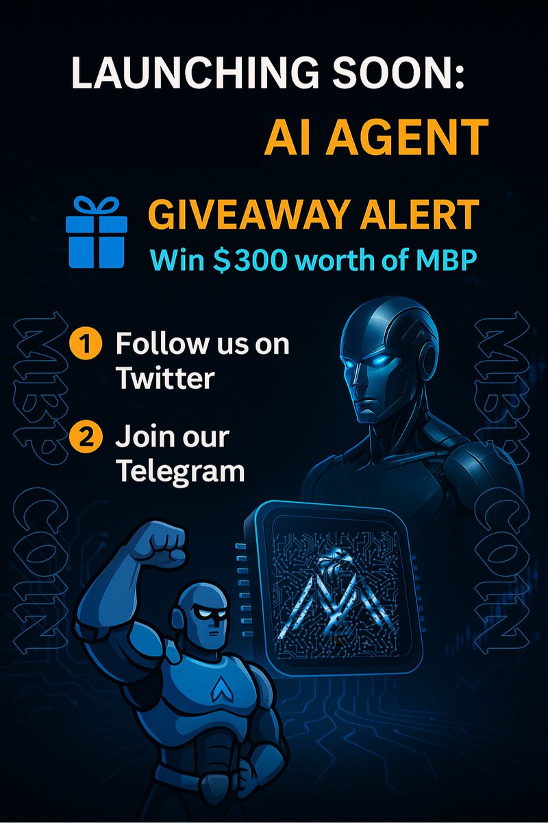 🎁 $300 MBP GIVEAWAY ALERT
30 Lucky Winners will receive MBP rewards!

📝 How to Enter:
1️⃣ Follow us on Twitter : x.com/mbpcoin
Like ❤️, Retweet 🔁
2️⃣ Join our Telegram Community : t.me/mbpcoininfo
3️⃣ Tag 3 crypto friends
4️⃣ Share a screenshot of your entries —