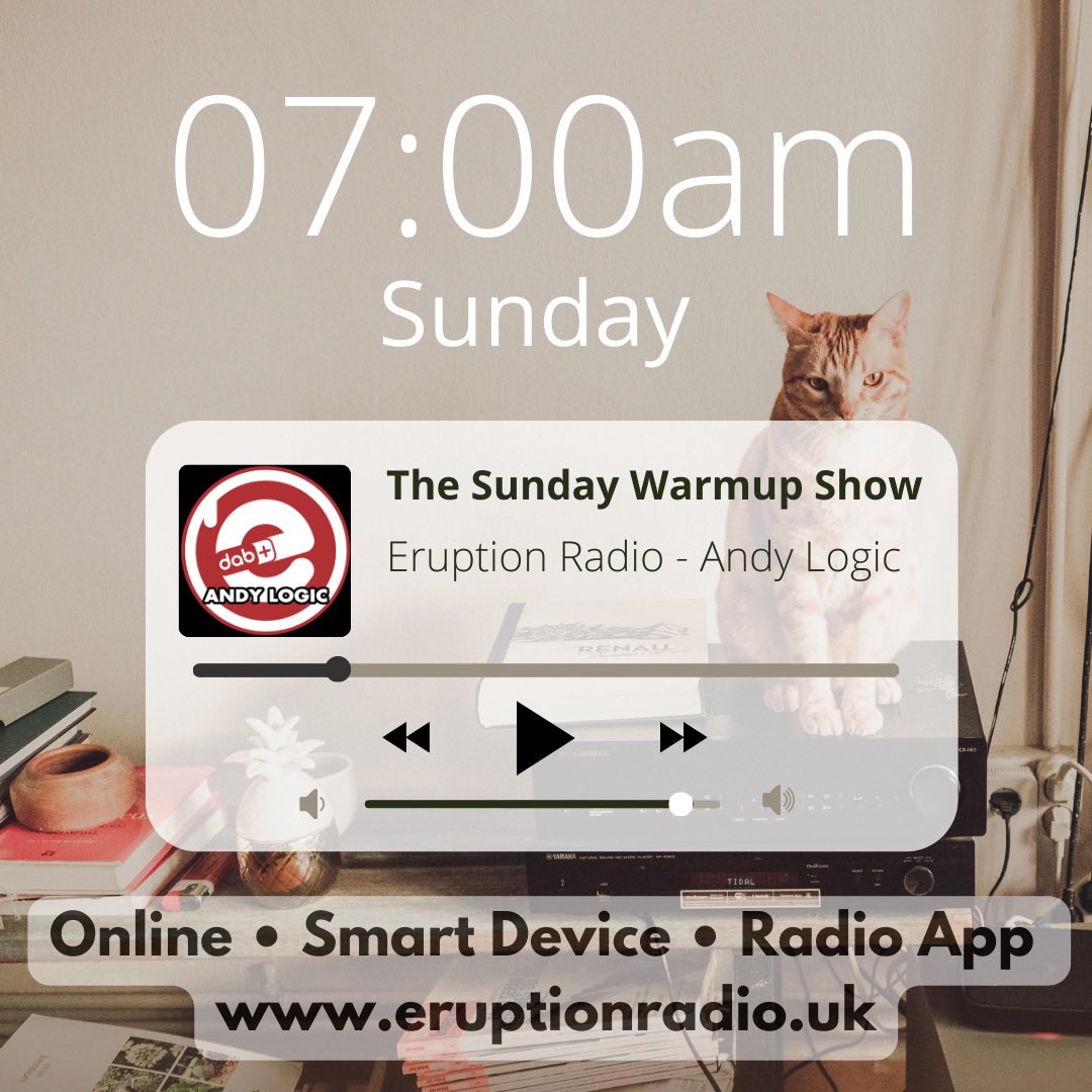 Andy Logic (@andymrlogic) on Twitter photo Evening gangstas. It’s Sunday tomorrow and it’s a bank holiday weekend. That means a **3 hour** Sunday Warmup Show tomorrow with a bumper selection of soul and funk plus the usual chat & features. Join me from 7am, only on <a href="/eruptionradiouk/">Eruption Radio</a> eruptionradio.uk Evening gangstas. It’s Sunday tomorrow and it’s a bank holiday weekend. That means a **3 hour** Sunday Warmup Show tomorrow with a bumper selection of soul and funk plus the usual chat & features. Join me from 7am, only on <a href="/eruptionradiouk/">Eruption Radio</a> eruptionradio.uk