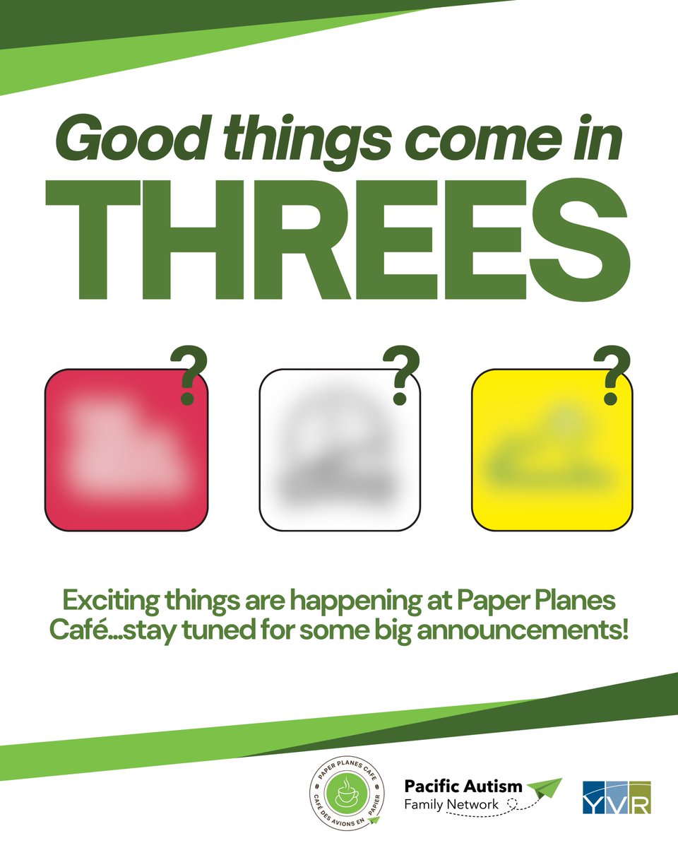 pacificautism's tweet photo. Big things are brewing π Drop your guesses below!
#GoodThingsComeInThrees https://t.co/p3PsSekmp4