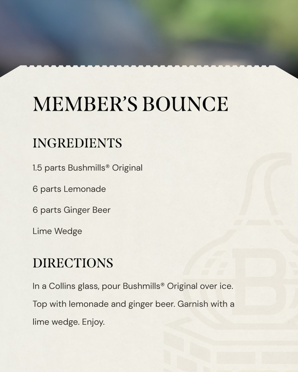 When long weekends call for golf and Irish whiskey, answer with the Member’s Bounce.