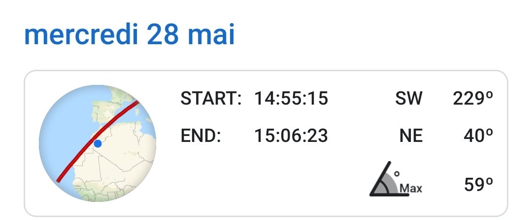 On ne pourra entendre ce contact #Ariss que dans le sud de la France. Et encore ! On n'entendra que la fin...
