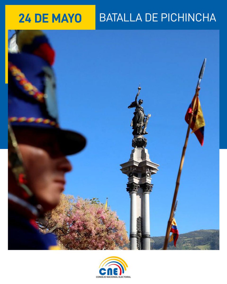 #24DeMayo | Desde la Delegación Provincial de Orellana conmemoramos la gesta heroica de 1822.

La libertad alcanzada en la #BatallaDePichincha nos recuerda el valor de la democracia y la participación ciudadana. 🗳️🇪🇨

¡Honor a quienes lucharon por nuestra independencia!.