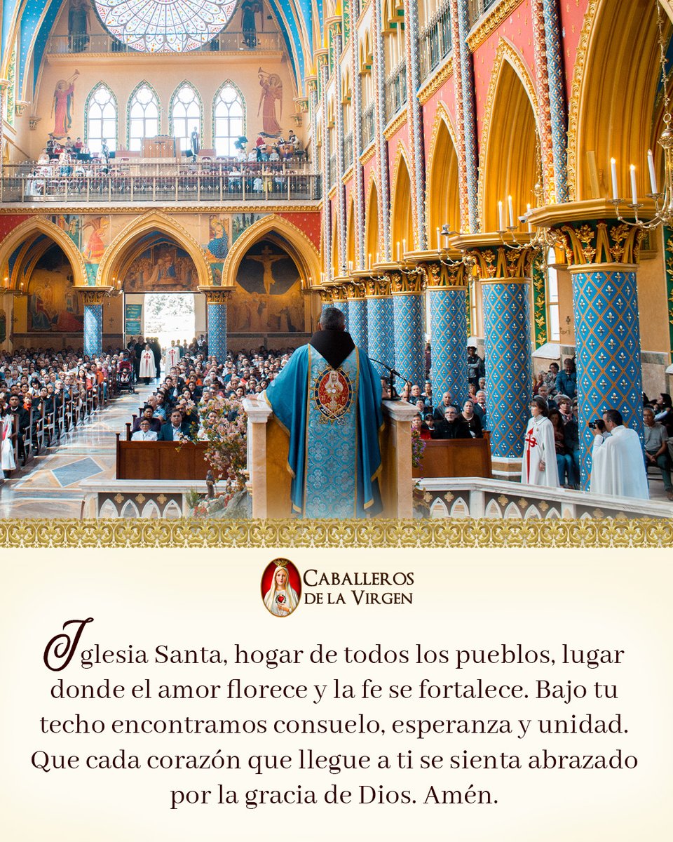 Cab_Virgen's tweet photo. Iglesia Santa, hogar de todos los pueblos, lugar donde florece el amor y se fortalece la fe. En tus muros resuena la esperanza y bajo tu techo hallamos consuelo. Tu luz es faro que guía, refugio de gracia que nos une en un solo corazón. https://t.co/IgLIgqDIcj