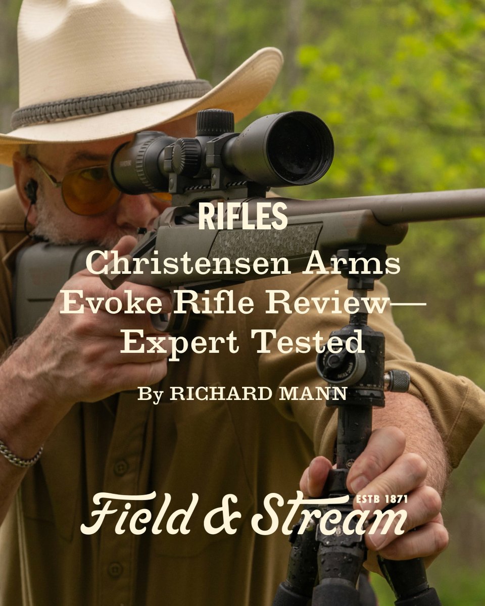 FieldandStream's tweet image. Christensen Arms announced the Evoke rifle last year, but the guns didn’t really make it out of the factory until 2025.

Here's a detailed rundown of the gun's features and how it fared in my testing - fieldandstream.com/outdoor-gear/g… 💥

#GunReview #Rifles #Outdoors #FieldandStream