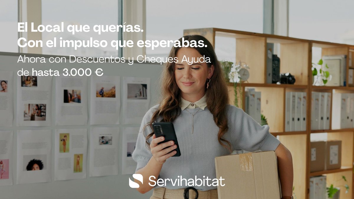 El Local que querías. Con el impulso que esperabas.
🔔 Hasta 3.000 € en +1.100 espacios por toda España.
País Vasco, Cataluña y Andalucía lideran la oferta
Solo hasta el 21 de julio de 2025.
Descúbrelos 👉 bit.ly/4mvydpF

#Retail #LocalesComerciales #Servihabitat